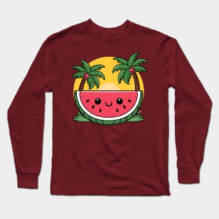 Kawaii Watermelon Long Sleeve T-Shirt